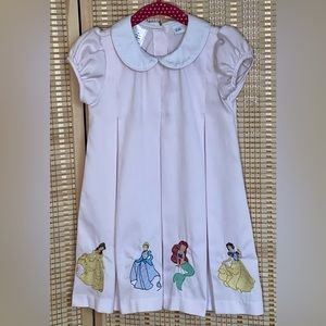 Lulu Bebe Princess Embroidered Dana Dress 4T, Belle Ariel Cinderella Snow White